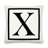 Letter X Border Monogram Decorative Throw Pillow Cushion, Pillow, $ 71.50, A Moment Of Now™
